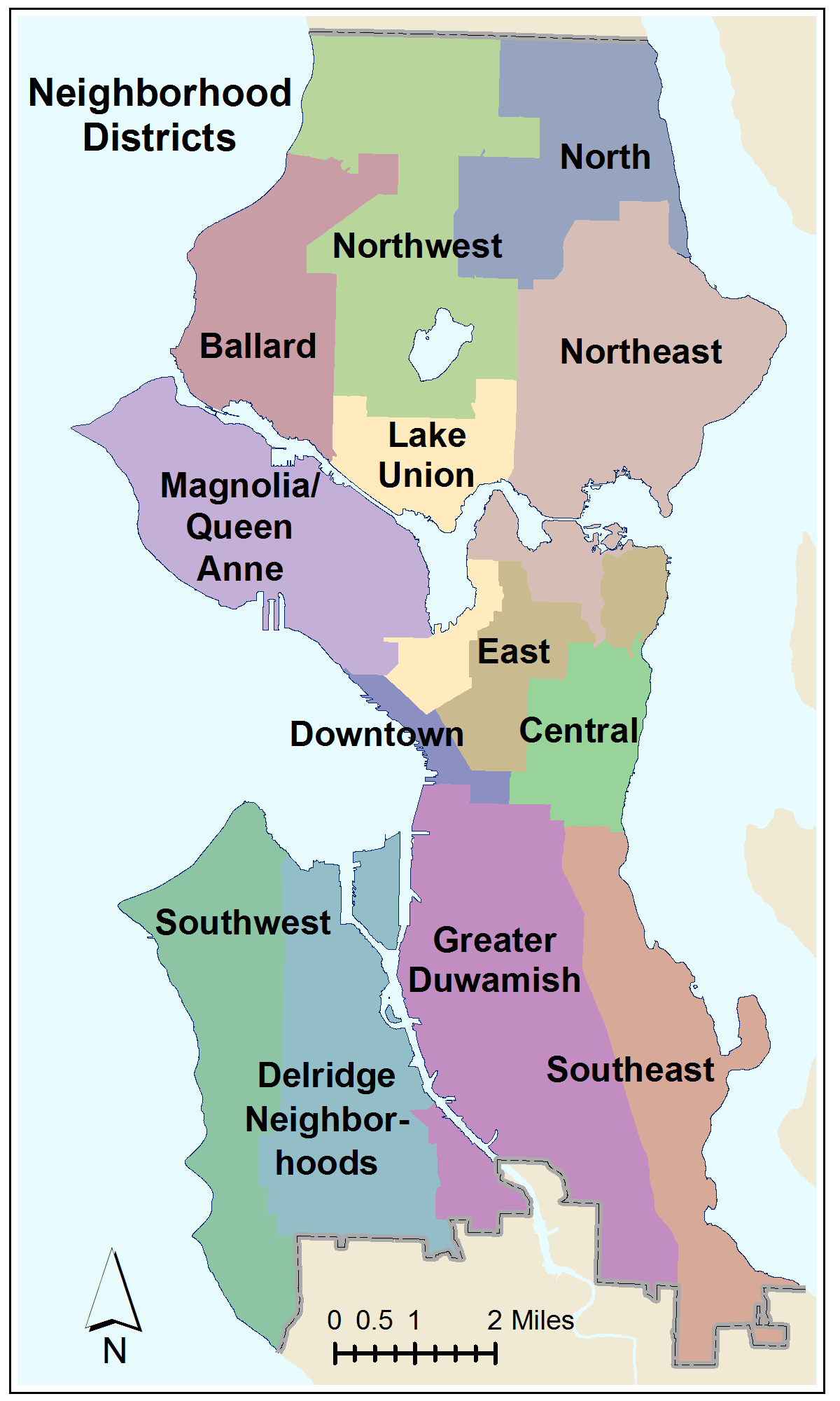 Census Neighborhood District Small Reference Map